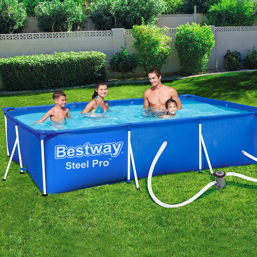Bestway 4M Above Ground Swimming Pool | Steel Frame Filter Pump
