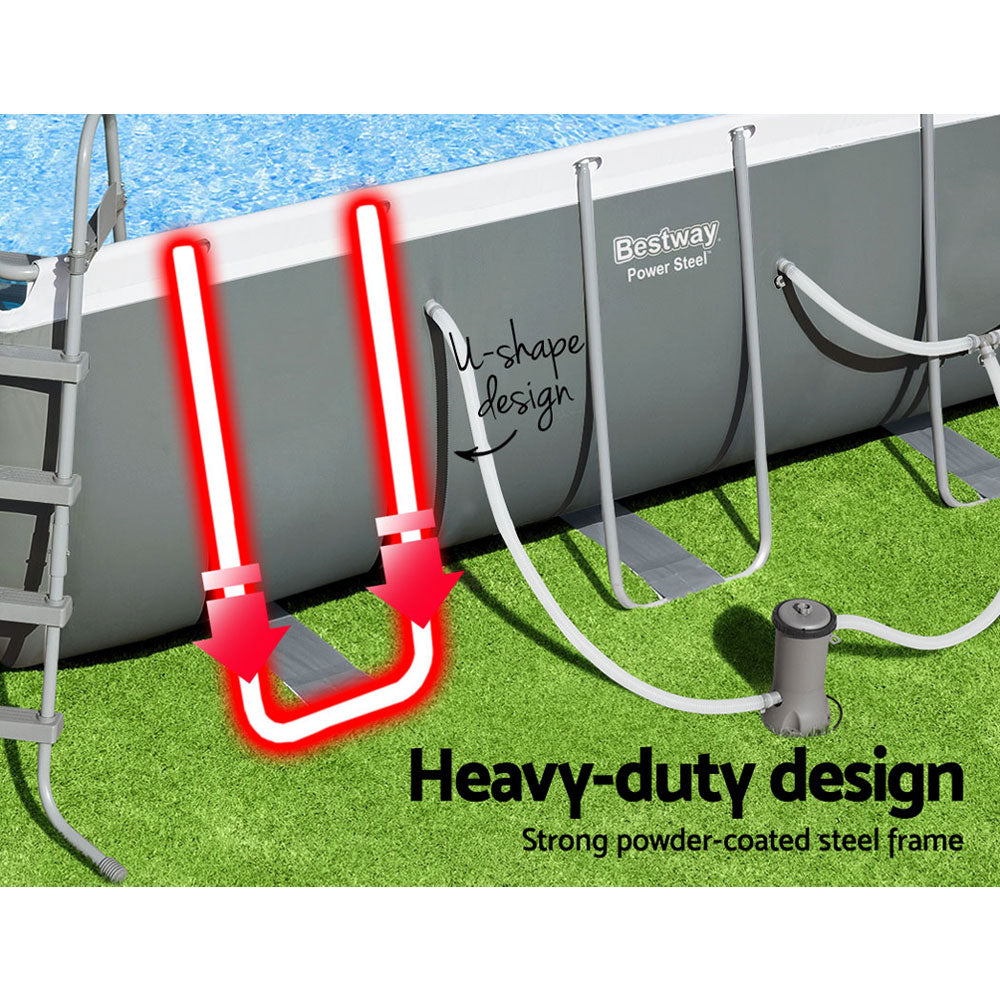 Bestway Above Ground Swimming Pool | 4.12x2.01m Power Metal Frame Filter Pump