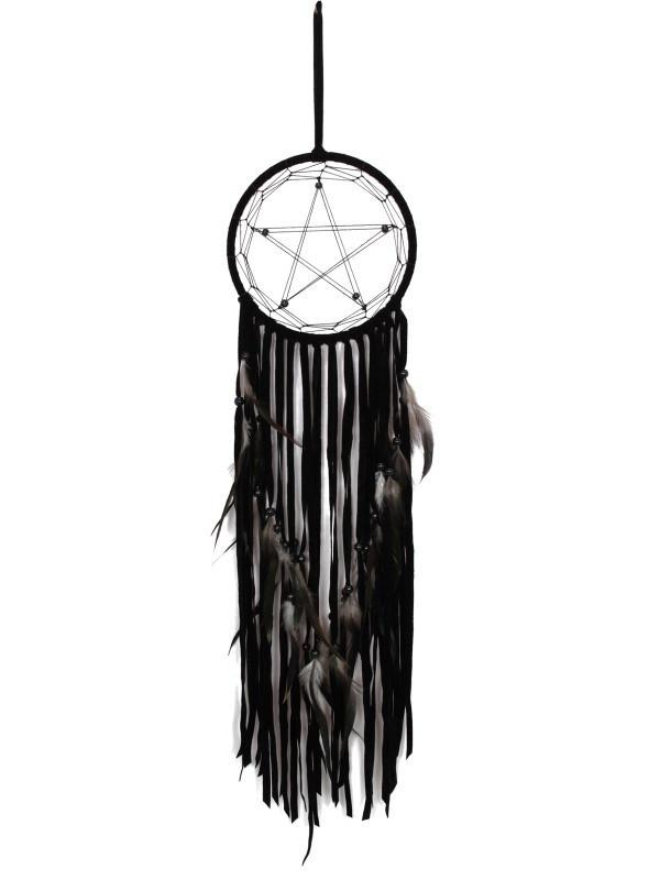 Black Pentagram Long Dream Catcher