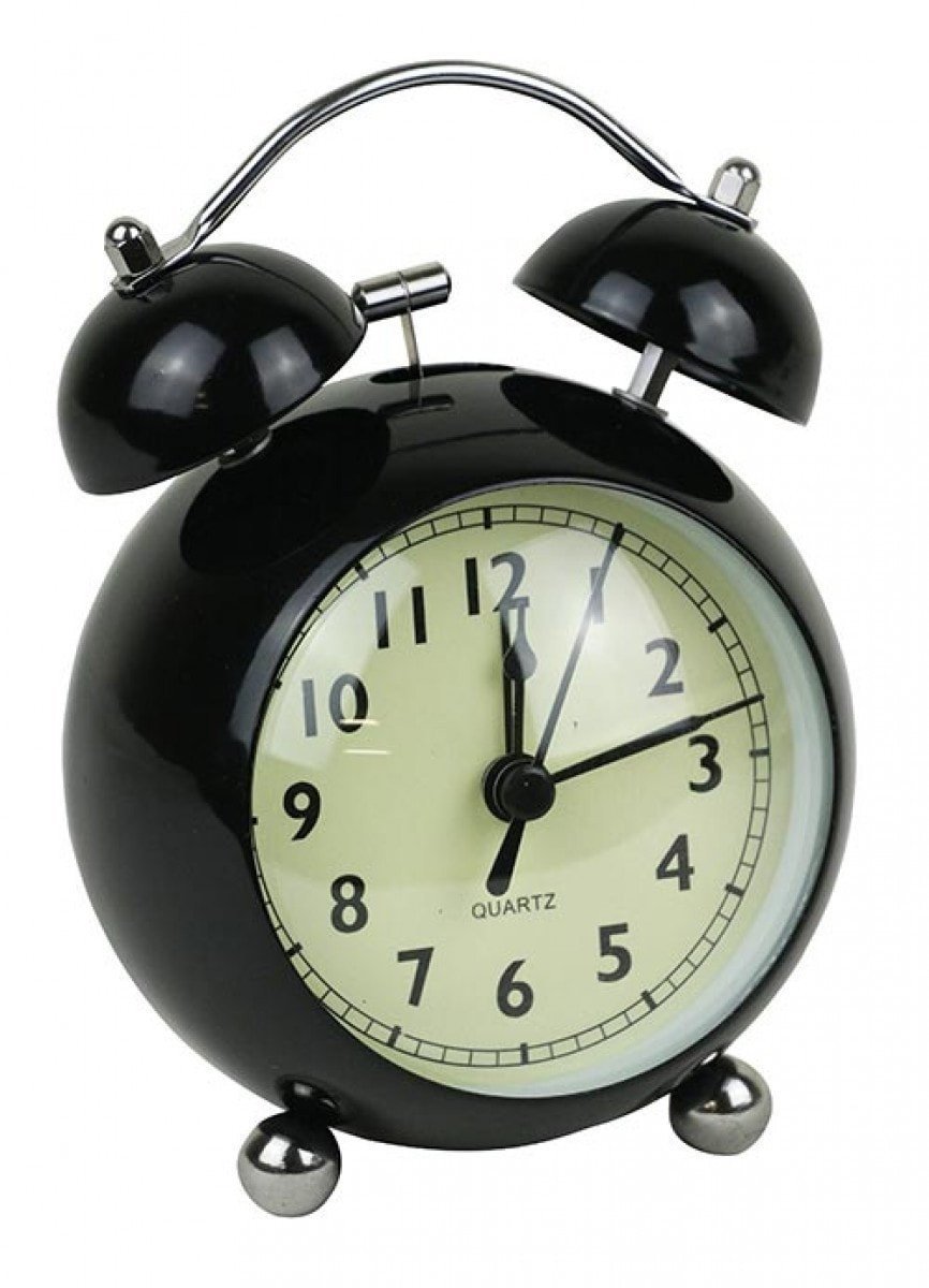 Black Retro Alarm Clock