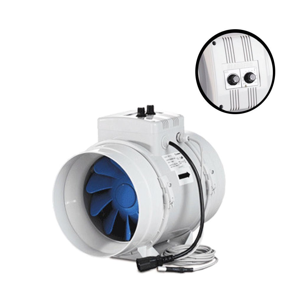Blauberg Turbo G 250mm Mixed Flow Fan With Thermostat + Speed Control