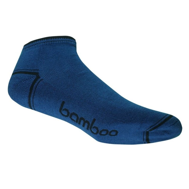 Blue Bamboo Ankle Socks - Men's 4-6