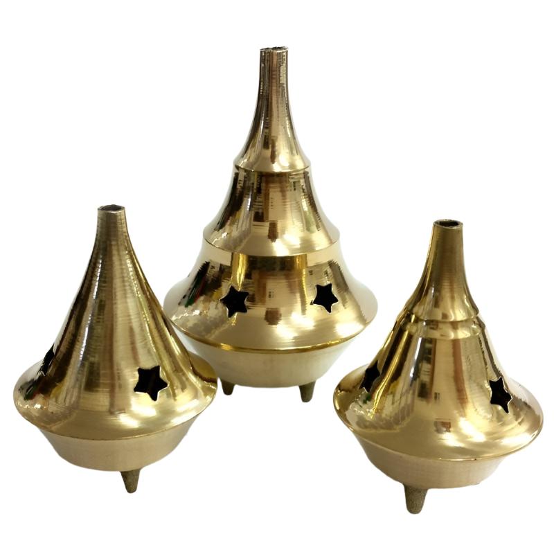 Brass Dhoop Dome Cone Burner - 6cm