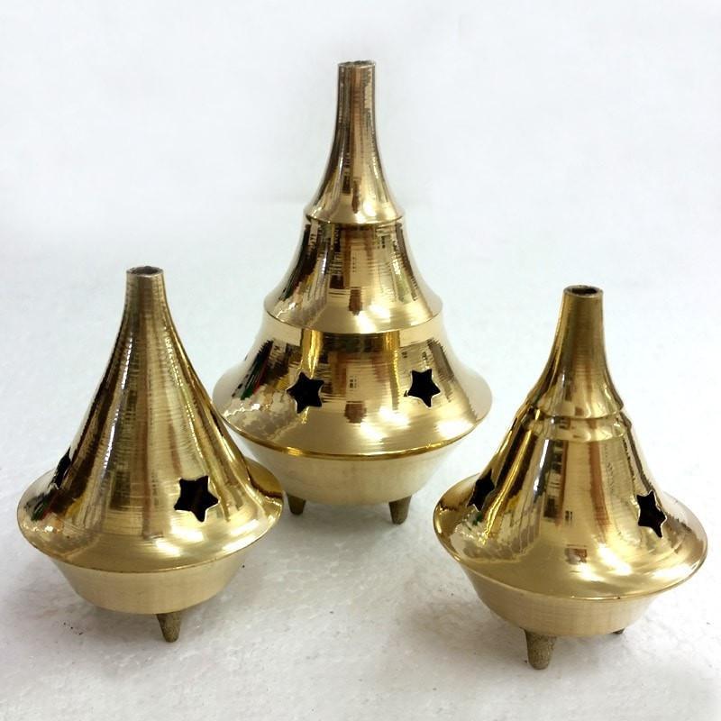 Brass Dhoop Dome Cone Burner - 9cm