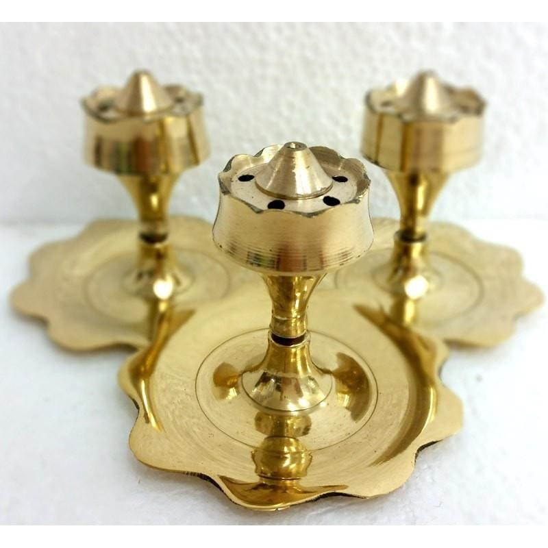 Brass Incense Holder - Lotus