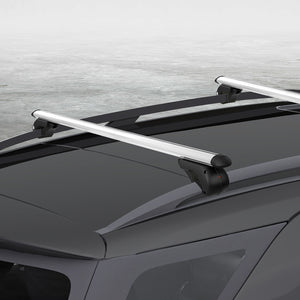 Universal Car Roof Rack 1360mm Cross Bars | Aluminium Silver Adjustable Car 90kgs Load Carrier