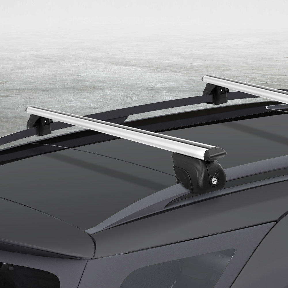 Universal Car Roof Racks | Pod Aluminium Cross Bars | Upgraded Holder | 126cm | Silver