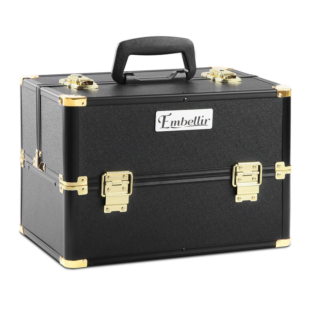 Makeup Case | Embellir Portable Cosmetic Beauty | Black & Gold