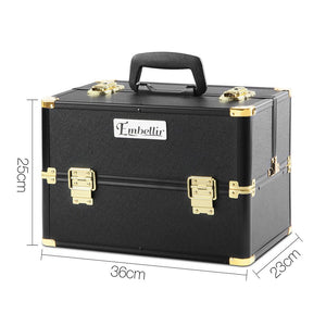Makeup Case | Embellir Portable Cosmetic Beauty | Black & Gold