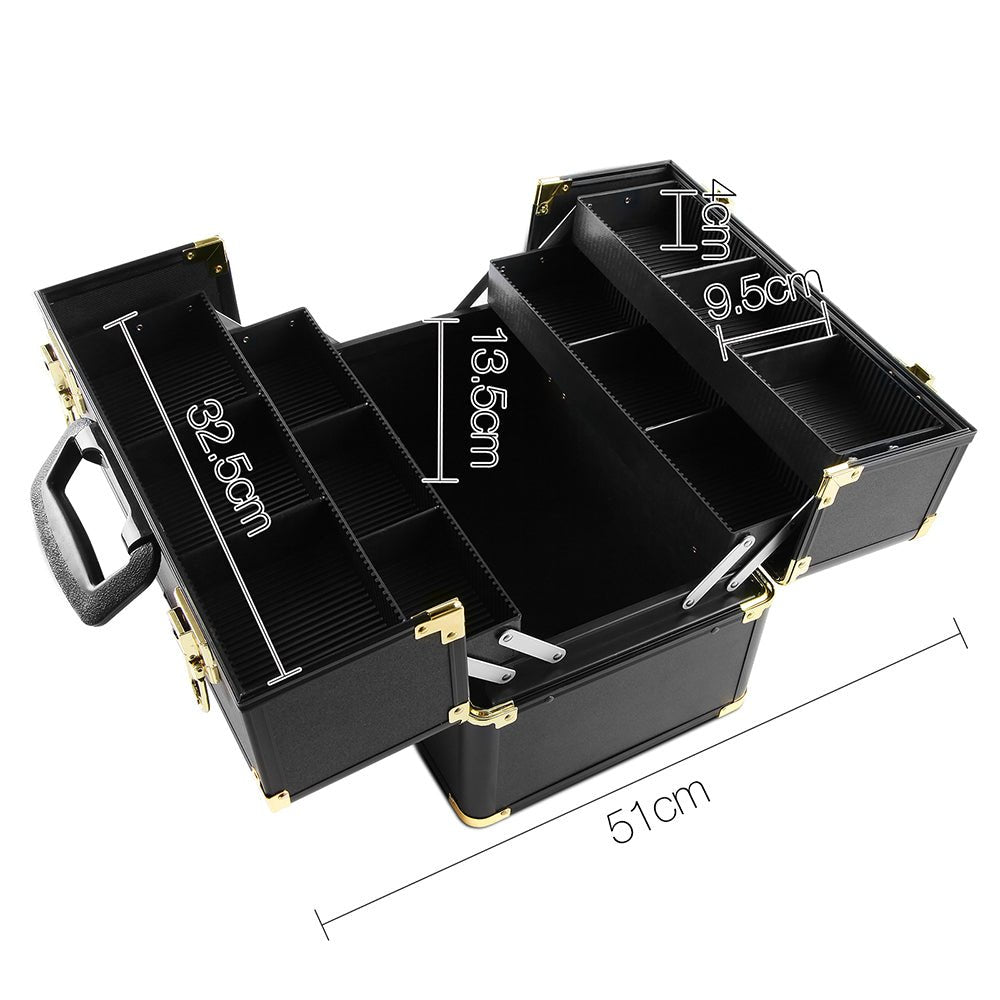 Makeup Case | Embellir Portable Cosmetic Beauty | Black & Gold