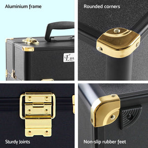 Makeup Case | Embellir Portable Cosmetic Beauty | Black & Gold