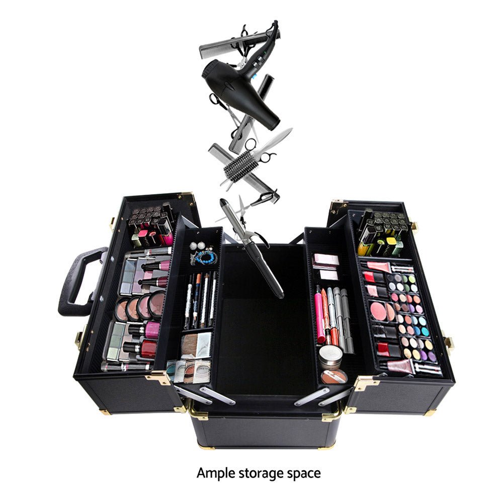 Makeup Case | Embellir Portable Cosmetic Beauty | Black & Gold