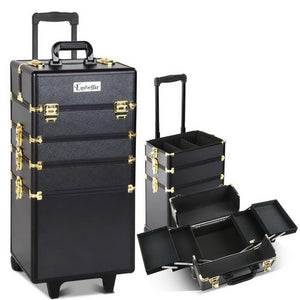 7 in 1 Portable Makeup Trolley | Embellir Cosmetic Beauty | Black & Gold