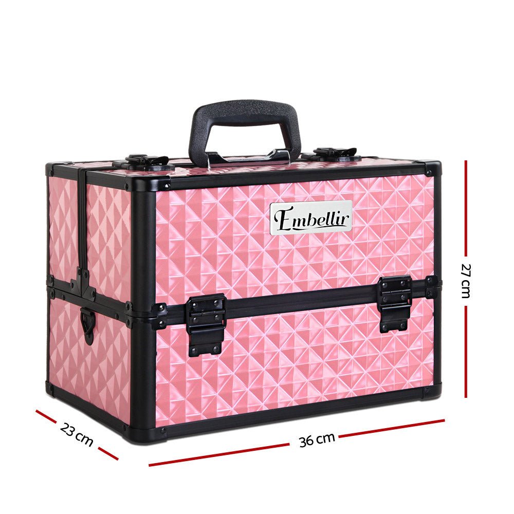 Makeup Case | Embellir Portable Cosmetic Beauty | Diamond Pink