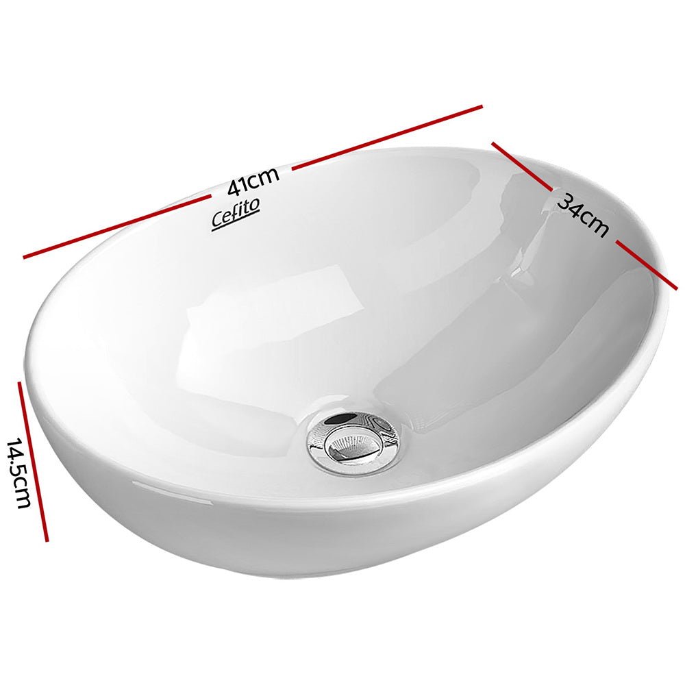 Ceramic Oval Sink Bowl | White