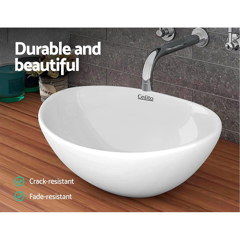 Ceramic Oval Sink Bowl | White