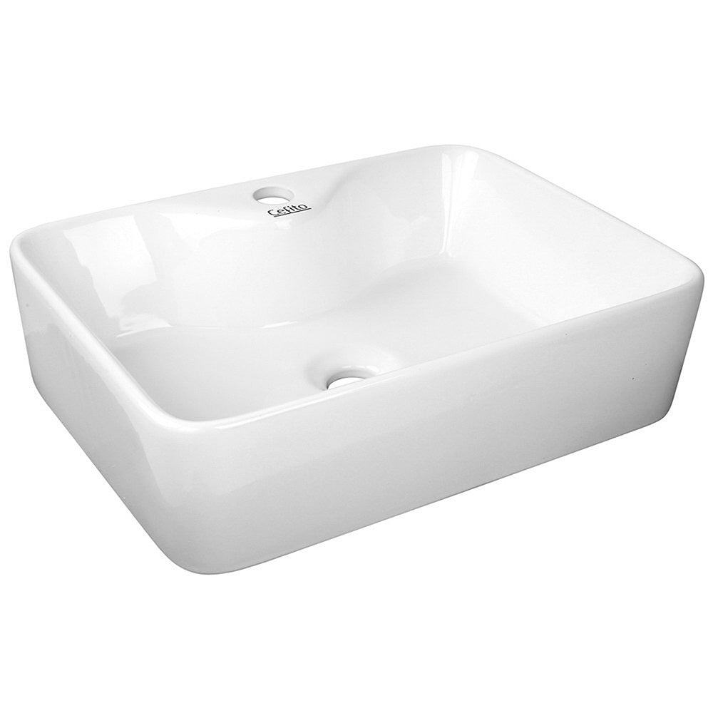 Ceramic Rectangle Sink Bowl | White