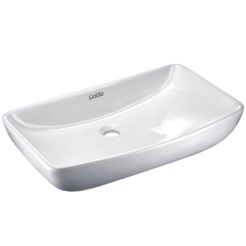 Ceramic Rectangle Sink Bowl | White