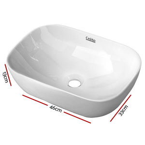 Cefito Ceramic Bathroom Basin Sink - White | Hand Wash Vanity