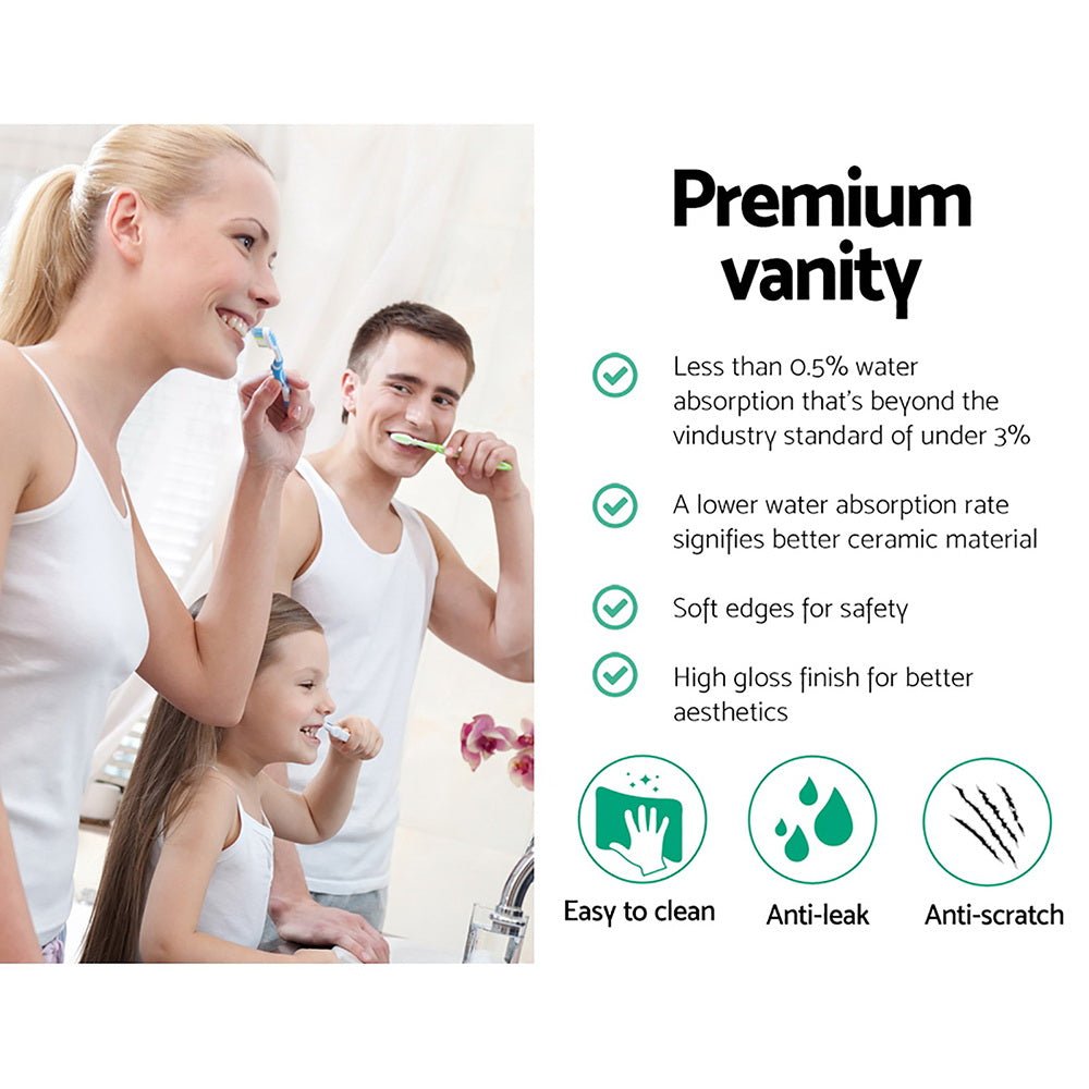 Ceramic Rectangle Sink Bowl - White