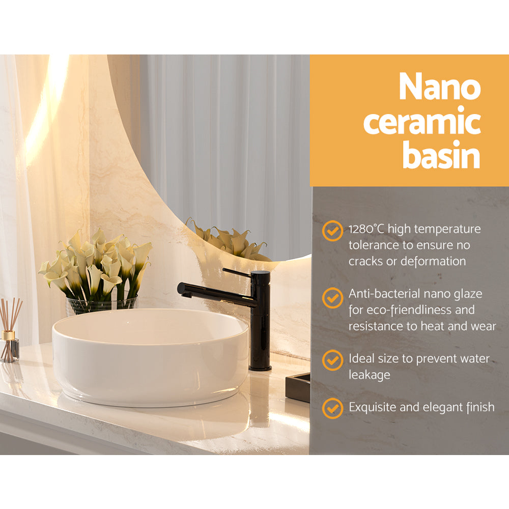 Cefito Bathroom Basin - Ceramic Vanity Above Counter | White Hand Wash