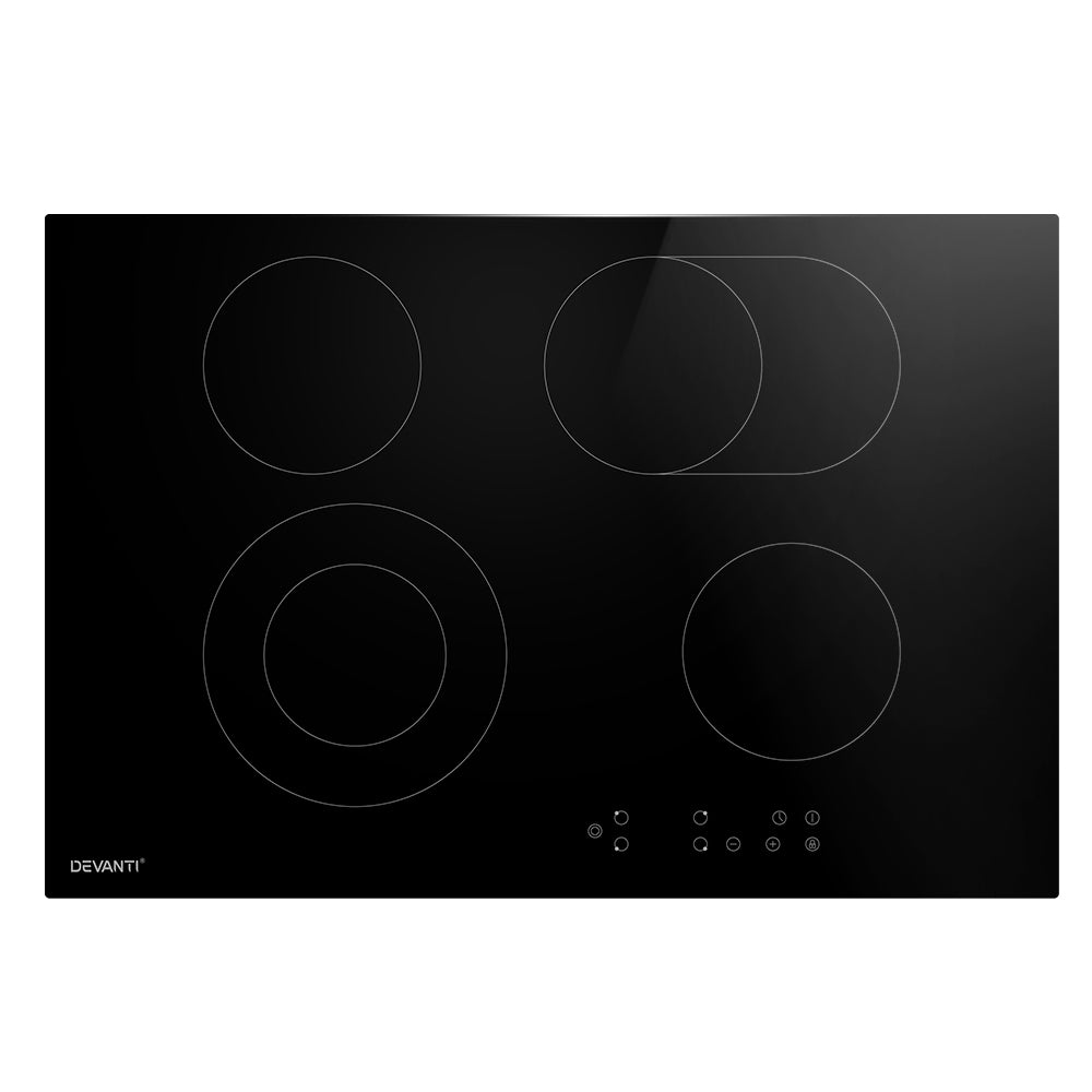 Electric Cooker | 77cm Ceramic Cooktop | 4/6 Burner | Stove Hob | Touch Control