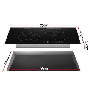 Electric Cooker | 77cm Ceramic Cooktop | 4/6 Burner | Stove Hob | Touch Control