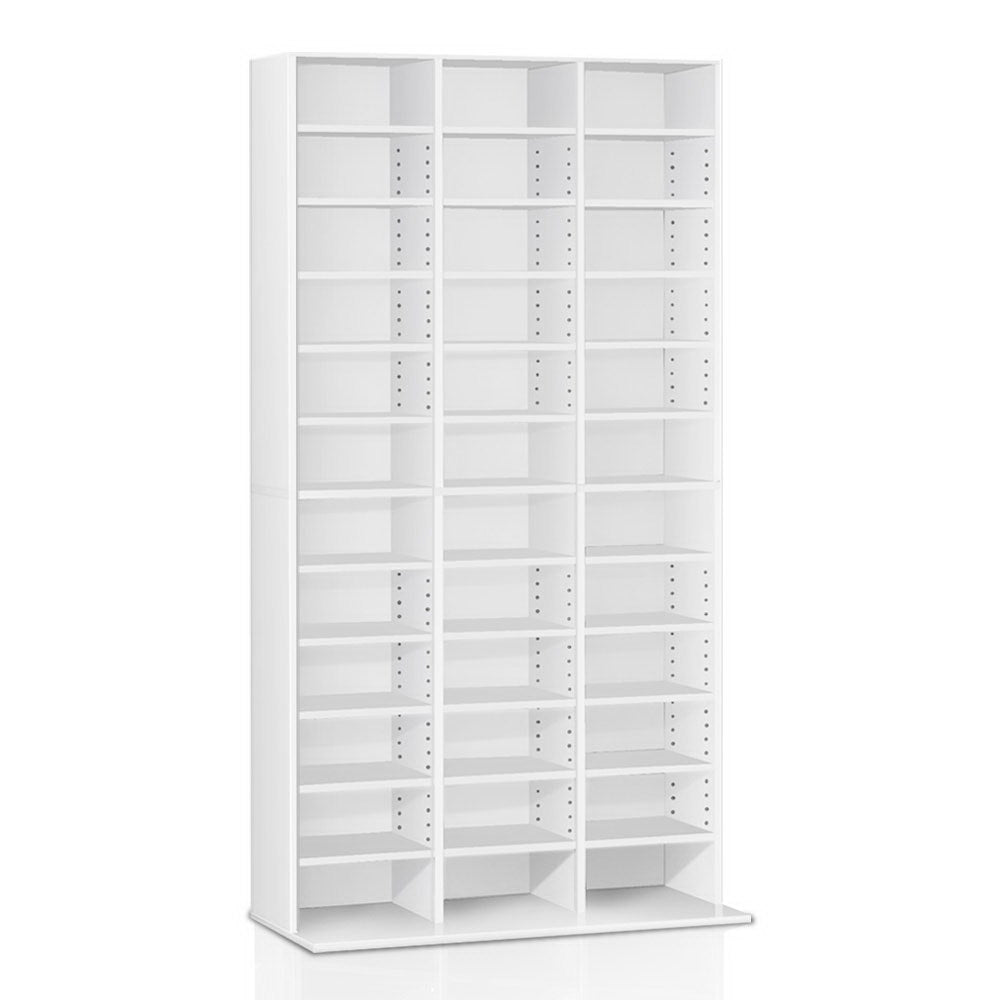 White Adjustable Book Storage Shelf