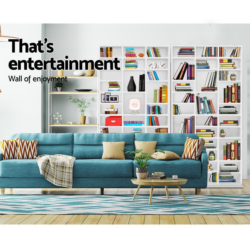 White Adjustable Book Storage Shelf