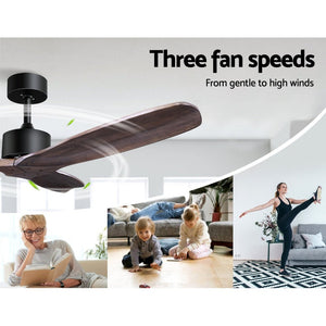 52'' Ceiling Fan with Remote & Timer | 3 Wooden Blades | 1300mm
