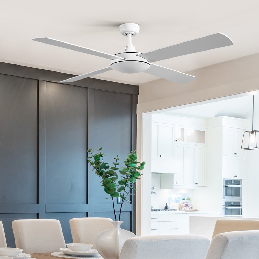 Devanti 52'' Ceiling Fan w/Remote - White - The Hippie House