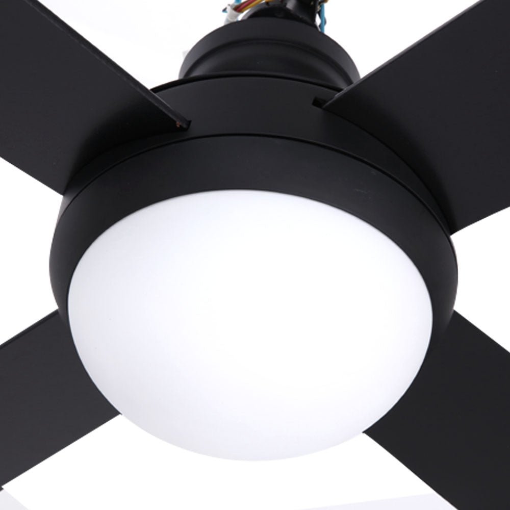 52'' Ceiling Fan w/Light & Remote | Black