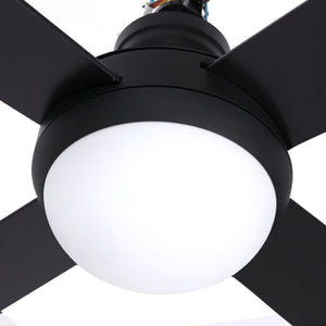 52'' Ceiling Fan w/Light & Remote | Black