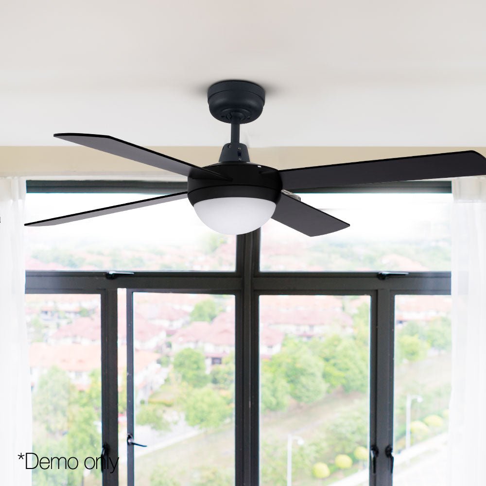 52'' Ceiling Fan w/Light & Remote | Black