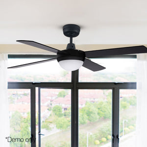 52'' Ceiling Fan w/Light & Remote | Black