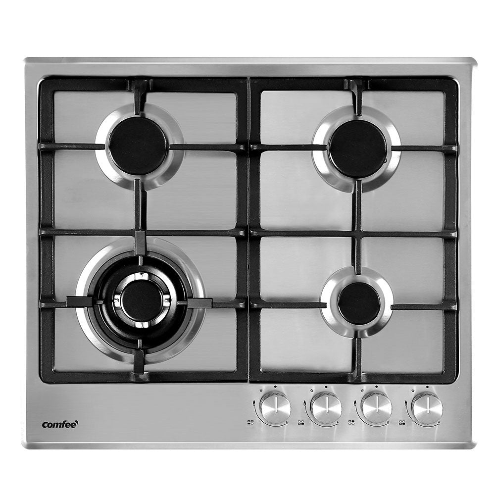 Comfee 60cm Gas Cooktop Stainless Steel 4 Burners Kitchen Stove Cook Top NG LPG