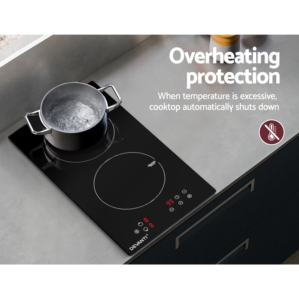 Devanti 30cm Induction Cooktop - Ceramic Electric Stove