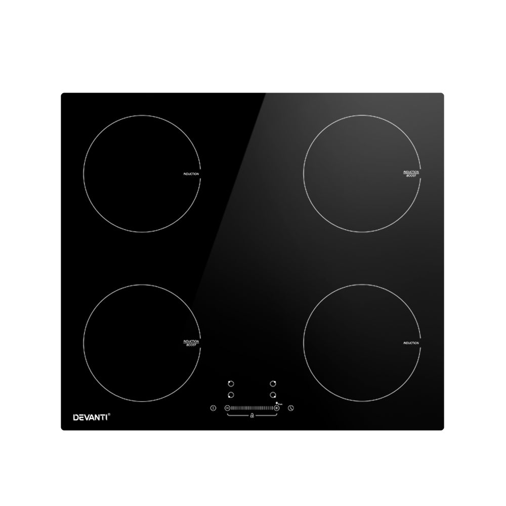 Devanti Electric Induction Cooktop | 60cm Ceramic | 4 Zones Stove Cook Top | Hot Plate