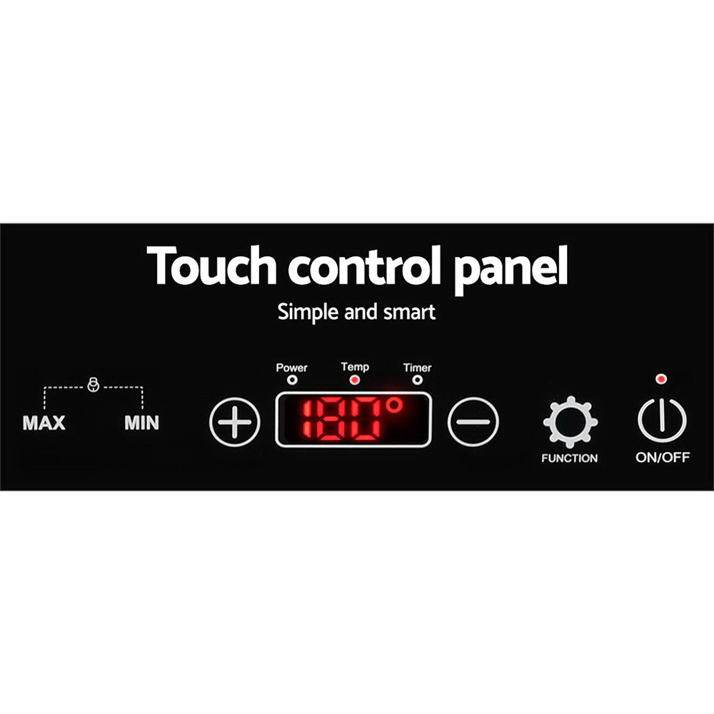 Devanti Electric Induction Cooktop | 60cm Portable Kitchen Ceramic Glass Cooker