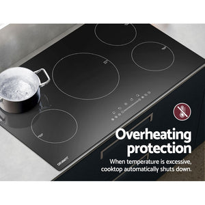 Devanti Induction Cooktop | 90cm Electric Cooker Ceramic | 5 Zones Stove Hot Plate