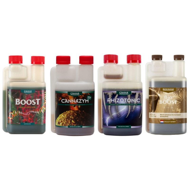 Canna Additive Set - Bio Boost + Accelerator + Cannazym + Rhizotonic