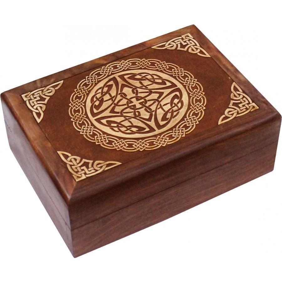 Celtic Carved Wooden Box