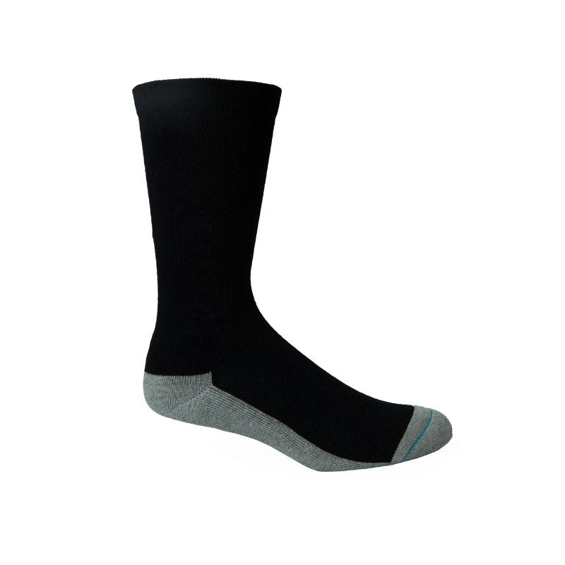 Charcoal Circulation Health Black Bamboo Socks - Men's 10-14