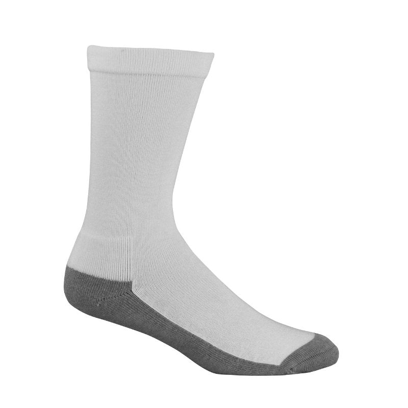 Charcoal Circulation Health White Bamboo Socks - Men's 10-14