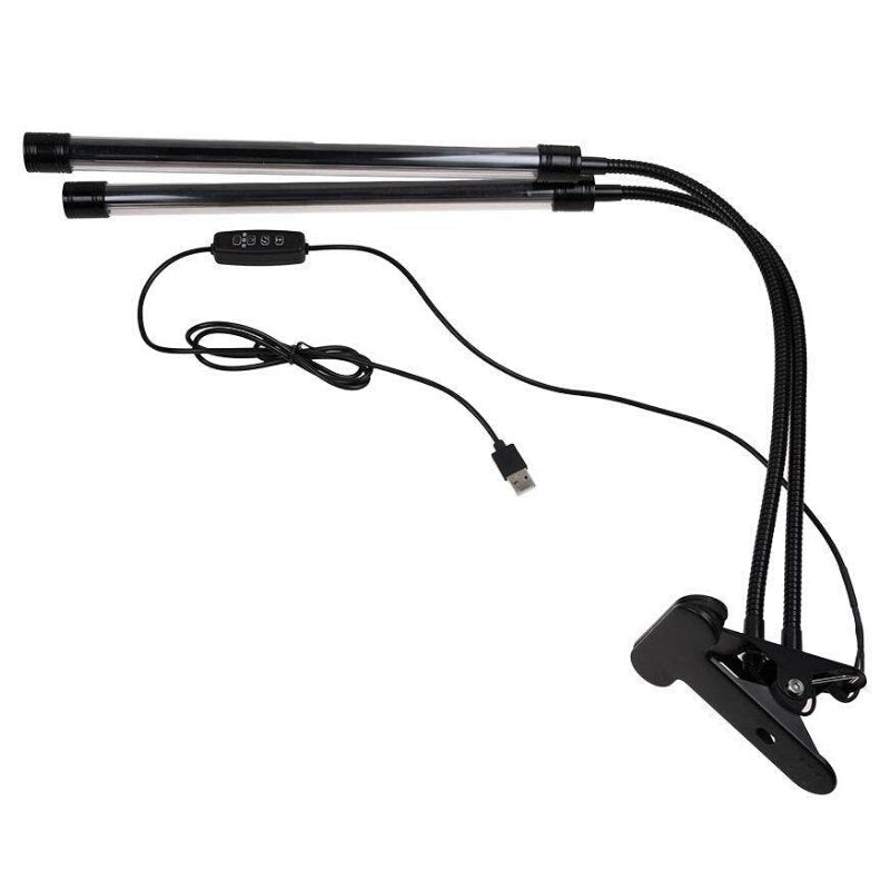 Clippable LED Grow Light With 2 Heads