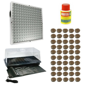 Coco Pellet Propagation Kit With LED Grow Light - For Seeds + Smaller Plants