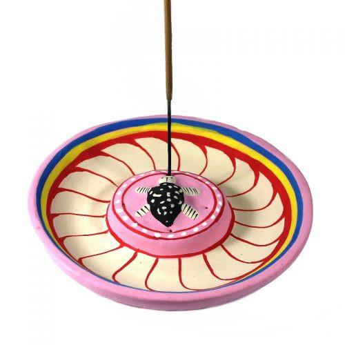 Colourful Clay Turtle Incense Burner