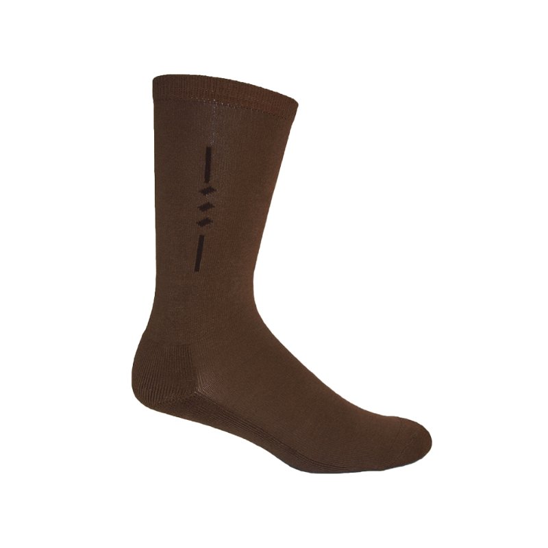 Comfort Business Walnut Bamboo Socks With Pattern - Men's 6-10