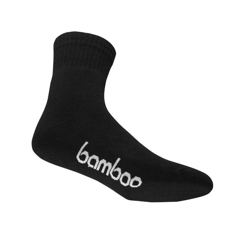 Crew Sport Black Bamboo Socks - Men's 14-18