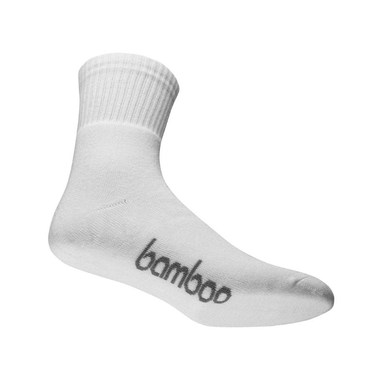 Crew Sport White Bamboo Socks - Men's 4-6